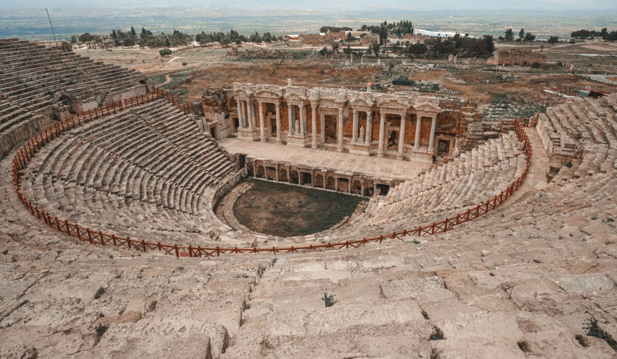 Ruinas del sitio arqueológico de Jerash en Pamukkale, Turquía.