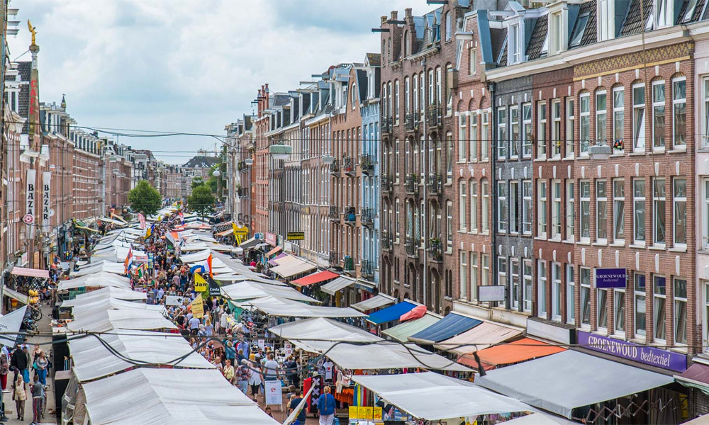 Puestos en De Pijp y Mercado Albert Cuyp en Ámsterdam