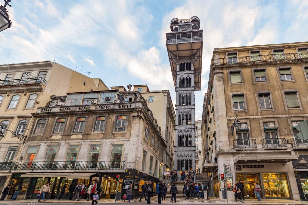 Elevador de Santa Justa en Lisboa, un ícono de la ciudad