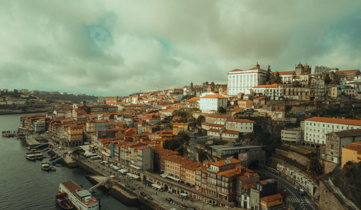 Vista de la Ribeira en Oporto