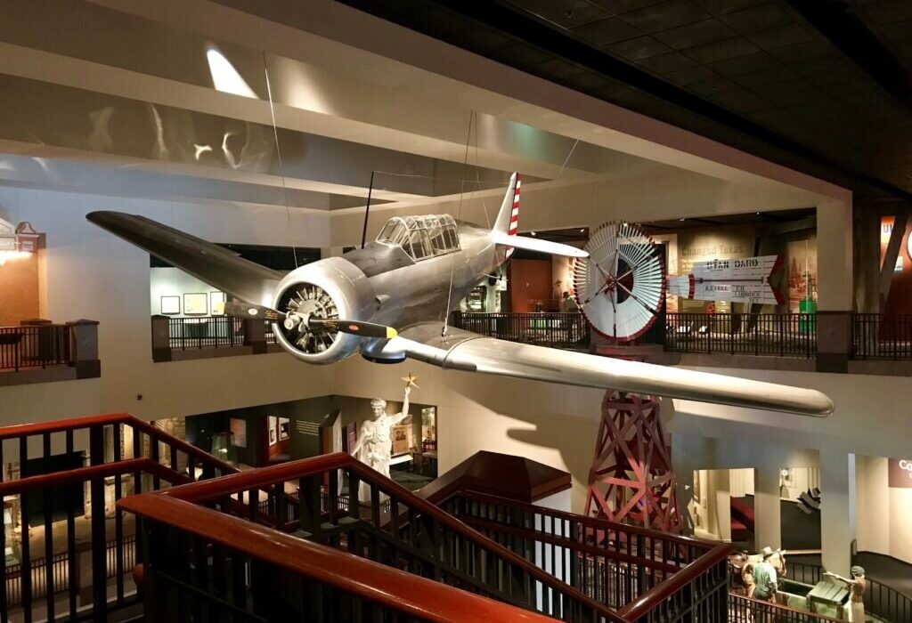 Interior del Bullock Texas State History Museum en Austin, Texas.