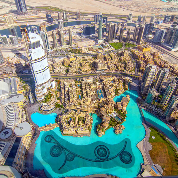 Panorama desde el observatorio del Burj Khalifa en Dubái