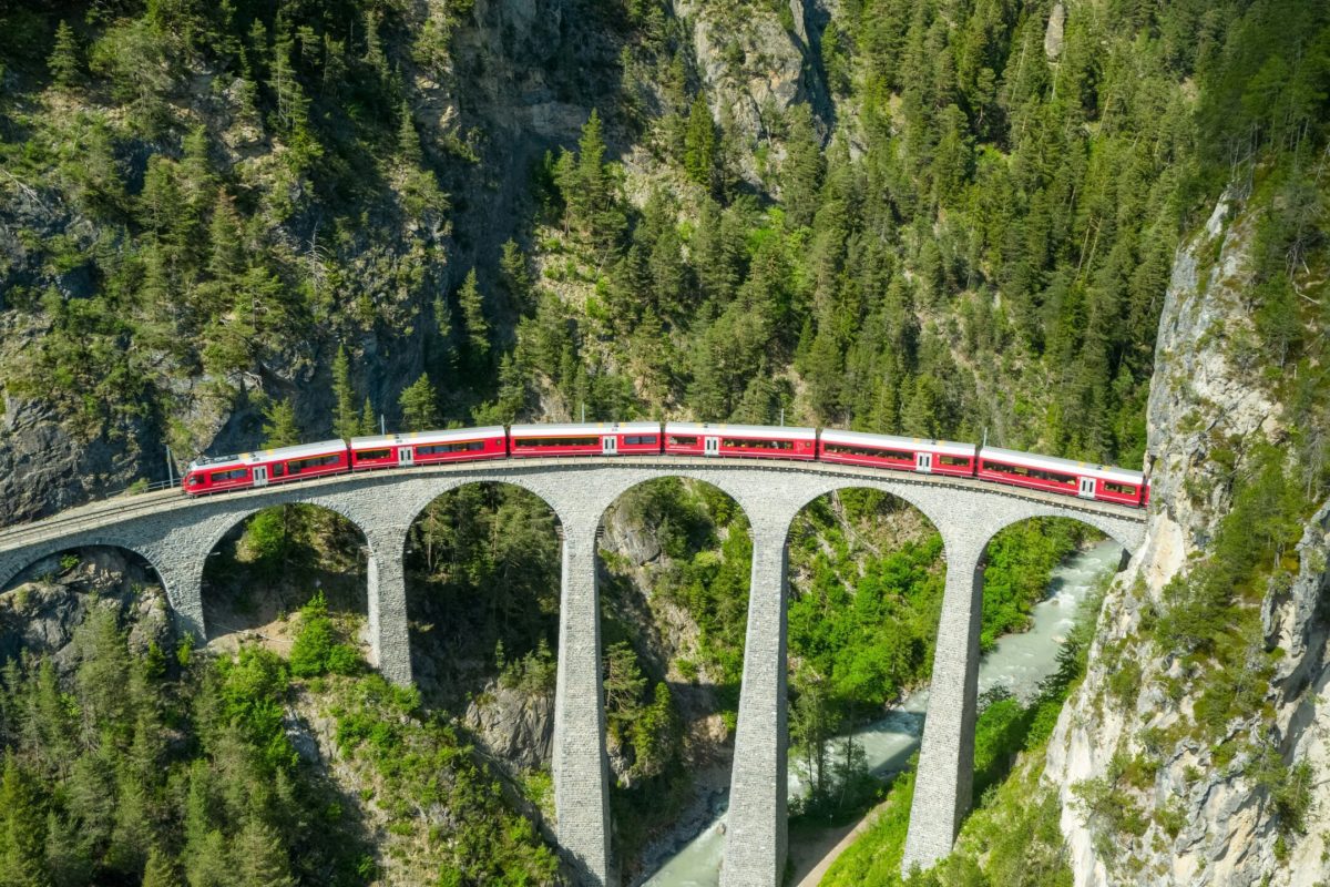 Tren panorámico en Suiza